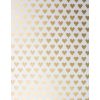 Wit geschenkpapier Gouden hart Varia - 70cmx250m