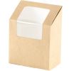 Duni Tortilla box karton kraft 90x50x130mm 550ml scharnierdeksel met venster