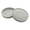 Couvercle carton blanc 99x17mm pour container de 480ml, ventilé