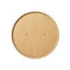 Couvercle carton brun kraft 90x15mm pour container de 240ml et 360ml, ventilé