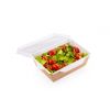 Combi Salad box carton kraft/blanc 121x106x55mm 350ml + couvercle PET