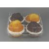 RPET patisseriedoos met scharnierdeksel ventilerend PATIPACK 1BP65Y - transparant - INT 165x165x65mm