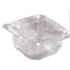 RPET bak met scharnierdeksel OPTIPACK X370D - transparant - 125x113x57mm 370ml