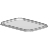 PP deksel RECTACUP - transparant - 138x98x5mm REUSE