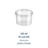 PP combi pot verzegelbaar + deksel SIRCLECUP - transparant -  ø118x79mm 545ml REUSE