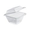 RPET saladeverpakking met afscheurbaar scharnierdeksel FRESHIPACK FR500 - transparant - 128x128x87mm 500ml