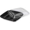 Fond emballage salade noir CRUDIPACK noir 125x125x53mm 375ml - FCR110H45N