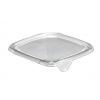 Coucercle emballage salade RPET SQUARE TUB BOWL transp 121x124x17mm inviolable