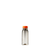 Bouteille en PET transparent  55x151mm 250ml + bouchon orange 38mm