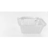Barquette en alu avec bord surélevé - argent - 149x124x47mm 498ml