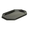 PET octagonaal presenteerschotel - zwart - 270x190mm