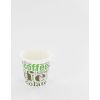 Gobelet boissons chaude en carton  - impression CAFE vert/brun - 62x62mm 110ml