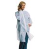 Manteau visiteur non woven et velcro L blanc 104x146 cm