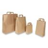 Papieren draagtas met platte handgrepen 70gr/m² - bruine kraft - 320+170x250mm