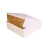 Boîte pâtissière en carton neutre - blanc - 400x400x100mm