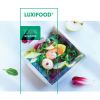 Kartonnen salade box met een rPET deksel LUXIFOOD - kraft wit/ transparant - 180x180x64ml 1200ml