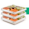 Combi Salad box carton LUXIFOOD kraft/blanc 180x180x41mm 720ml + couvercle RPET