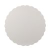 Semelles festonnées en carton - blanc - ø 250mm
