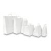 Sacs en papier avec poignées plates 70gr/m² - kraft blanc - 260+170x250mm
