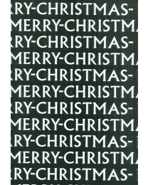 Geschenkpapier Merry Christmas groen 50cmx100m