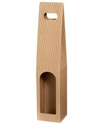 17010009 - Draagkarton NATURA 1 fles 90x90x445mm - V1NATURA