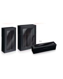 Kartonnen geschenkdoos voor 1 fles (0,75cl of 1l) zwart - 385x92x95mm