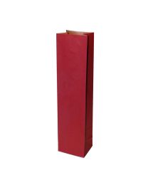 17200024 - Papieren flesverpakking met blokbodem voor 1 fles - bordeaux - 100x80x410mm