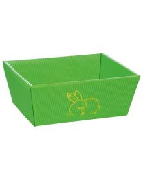 17300028 - Panier cadeau rectangulair LIEVRE VERT Small 230x200x95mm - HAASGROENSMALL