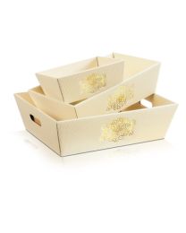 17300058 - Kartonnen geschenkmand vierhoekig - Signum- Medium 385x240x110mm