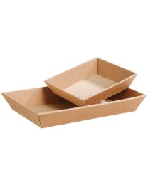 17300086 - Kartonnen geschenkmand plat vierhoekig - Natura- Medium 330x190x60mm