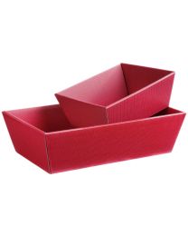 17300110 - Kartonnen geschenkmand vierhoekig - bordeaux - Medium 336x196x110mm