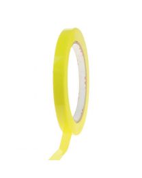 PP 28 mu wit Solvent tape - all-over geel bedrukt 25mmx66m