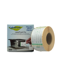 Etiquette avec VRIJDAG/VENDREDI et des informations supplémentaires LABELFRESH PRO - blanc - 70x45mm