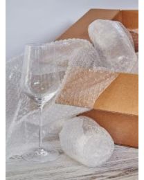 27000077 - LDPE gerecycleerde luchtkussenfolie met kleine noppen - transparant - 100cm x 200m