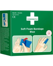 Cederroth zacht schuimverband blauw 6cm x 4,5m - 51011010 C&C