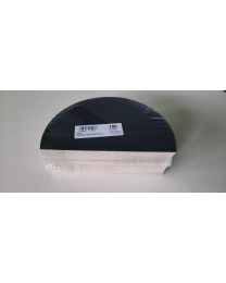 46020028 - Kartonnen onderlegger ZWART halve taart 0,6mm diameter 27x13,5cm