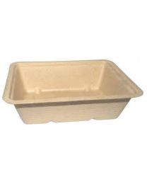 Schaal bagasse A7 naturel 92x122x36mm