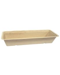 Bagasse schaal A16 - naturel - 74x200x34mm