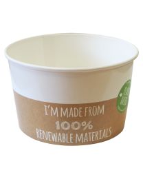 61600077 - Kartonnen salad bowl FUTURE SMART - wit/bruin - 124x72,2mm 600ml