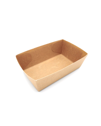 61610056 - Bakje karton ECOSNACKPACK bruin kraft 150x90x50mm