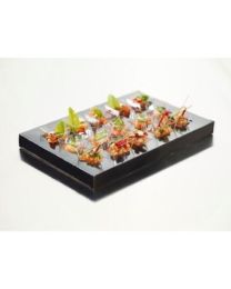 61620057 - Duni insert karton zwart 357x247x30mm, 15 cav. voor cateringdoos 61400024