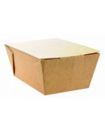61640068 - Food box karton kraft 125x80x60mm scharnierdeksel zonder venster 600ml