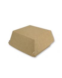 61640071 - Hamburger box karton bruin/wit 115x105x80mm