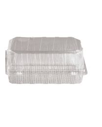 62010227 - RPET patisseriedoos met scharnierdeksel ventilerend PATIPACK 112BP65* - transparant - INT 240x120x65mm