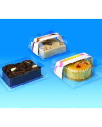 62030114 - RPET patisseriedeksel ventilerend DESIPACK DS29P - transparant - INT 300x300x20mm