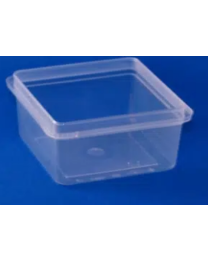 Barquette inviolable en PP - transparent -  80x80x39mm 150ml