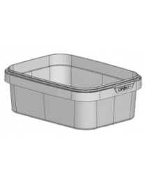 63030039 - PP bak verzegelbaar RECTACUP - transparant - 138x98x51mm 425ml
