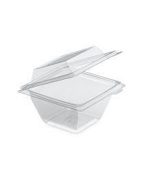 Emballage salade en PET avec couvercle à charnière sécable FRESHIPACK FR250 - transparent - 111x106x71mm 250ml