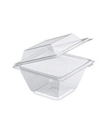 66010007 - Emballage salade FRESHIPACK 144x144x100mm couvercle à charnière déchirable 370ml