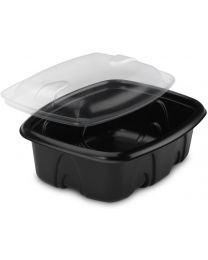 67010040 - Combi container HMR ARCHIPACK transp 143x115x60mm 375ml + couvercle transp - BCK